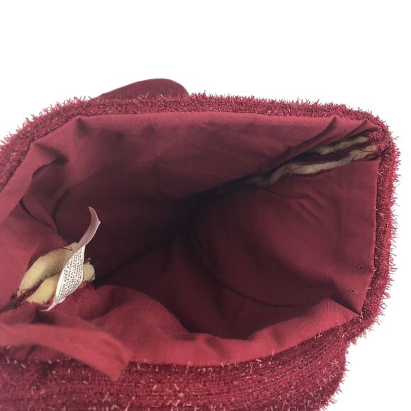 Prima Creations Christmas Stocking 3D Santa Face Hat Red Sparkle Vintage - Picture 6 of 7